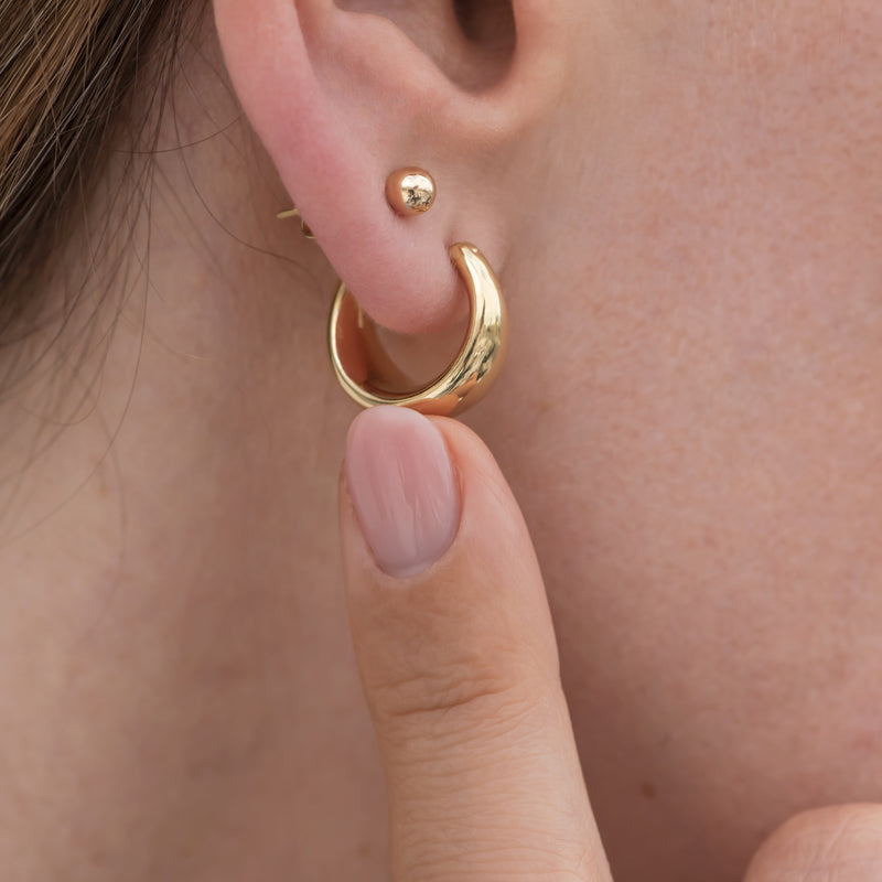 Chunky Gold Hoops | Small – JacqMaria Jewelry